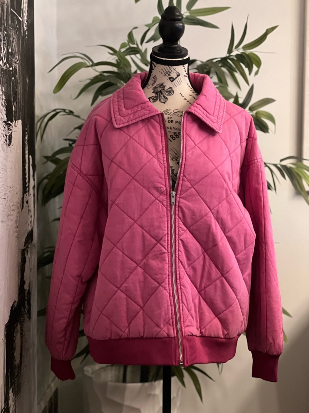Target Hot Pink Quilted Bomber Jacket
